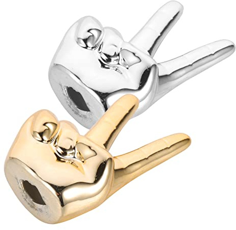 Garneck 2stücke Ringständer Für Ringe Aus Keramik Mit Fingergestenfunktion Ringhalter Als Schmuck-organizer Für Schminktisch Oder Verkaufsstände