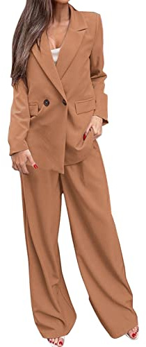 Tute Eleganti Donna Cerimonia Curvy Tuta Da Cerimonia Manica Lunga Casual Aperto Davanti Colletto Tailleur Da Cocktail Eleganti Completo Due Pezzi Blazer E Pantaloni Matrimonio Abito Da Lavoro