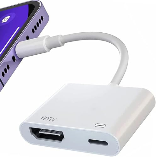 Adaptador HDTV, HDTV Digital AV Adapter 1080P Video Audio Sync Screen Converter, Compatible con TV/HDTV/Projector/Computer