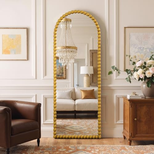 LunaMirror Antique Standspiegel 145x53cm Ganzkörperspiegel met Vintage Gold Decorative Wandspiegel Home Decor Spiegel voor Woonkamer Slaapkamer Hal