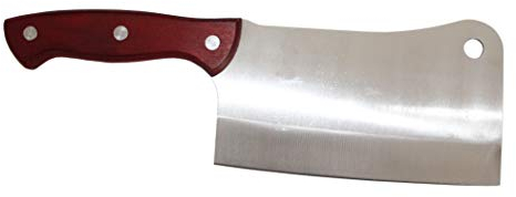 rukauf Coltello da cucina/accetta per carne, ca. 300 g, con manico in legno, lunghezza circa 31 cm