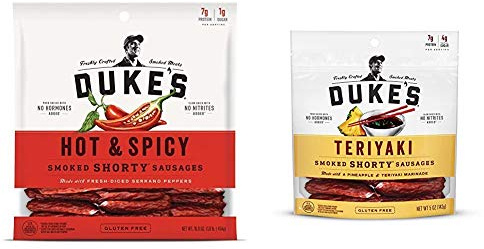 Duke's Hot & Spicy and Teriyaki Smoked Shorty Sausages | 16 oz