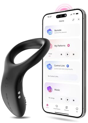 LOVENSE Diamo Anello Vibrante Bluetooth App Control per Uomo, Modalità di Vibrazione Personalizzate illimitate