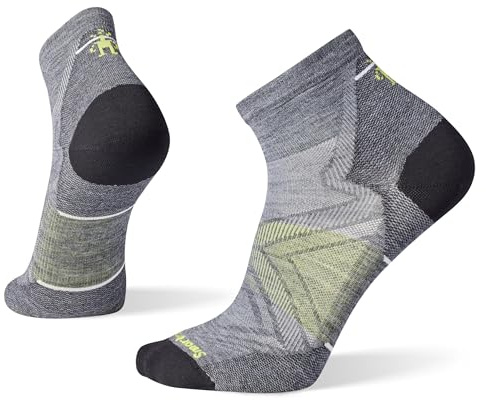 SmartWool Men's Run Zero Cushion Ankle Socks, Medium Gray, X-Large