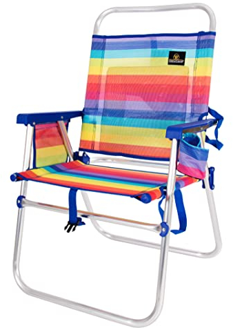 CREVICOSTA QUALITY MARK MARCAS DE CALIDAD - AZAHAR 28082 - Silla de Playa Plegable con reposabrazos. Fija, sin Posiciones (Orgullo)