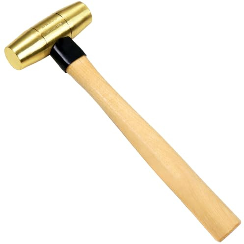 WEDO Club Hammer, Sledgehammer, Brass Hammer with Wooden Handle, Non-Magnetic, Die-Forged, Corrosion Resistant, DIN Standard, 5lb(2250g), 15.7(400mm)
