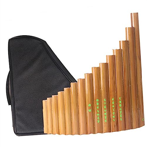 Professionelles Panflöten-Musikinstrument, 15 Pfeifen, Panflöte, G-Taste, Mit Tasche Panflöte für Anfänger