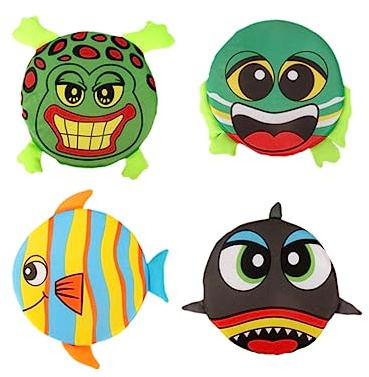 Toyvian 4 Piezas Platos Voladores Disco Volador Suave Animal Niño