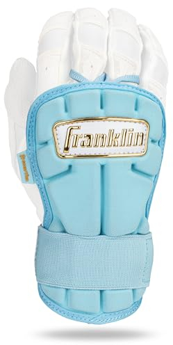 Franklin Sports Baseball Hand + Wrist Guard - PRT LG Series Adult Hand + Wrist Protector for Batting - Protective Hand, Wrist Shield - Right + Left Hand Hitters - Navy - One Size - Adult