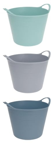 3x Flexibler Kunststoff Aufbewahrungskorb 7 L Mit Griffe Flexi Korb Tragekorb Haushaltskorb Allzweckkorb