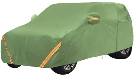 Autoabdeckung für Mini John Cooper Works Coupe Cabrio Cabriolet Wasserdicht Atmungsaktiv Vollgarage Autoplane für Regen Sonne Staub Schutz mit Reißverschluss und Baumwollfutter (Color : Green, Size