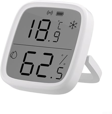 HpLive Kabelloser Temperatur Feuchtigkeits Sensor mit 2,5-Zoll LCD Display, für SONOFF SNZB-02D