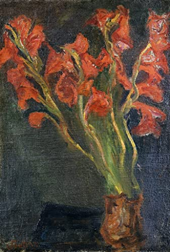 IPLUPJDY Leinwand Poster Wandbilder GemäLde Kunst Bilder Kunstdruck Leinwand Gladiolen von chaim Soutine Leinwand Wandkunst poster für Wohnzimmer-Dekor 60x90cm