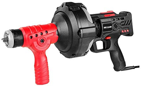 Espiral de limpieza automática de tuberías, 7 m, eje para tuberías de aguas residuales con cable intercambiable, flexible, limpiador de zuecos, sanitario, para tubo de 19-50 mm, fregadero de cocina,