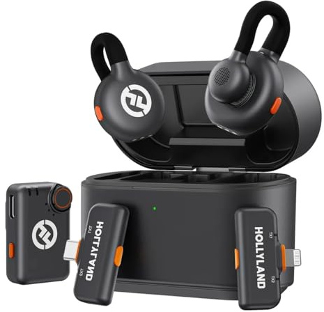 HollyView Micrófono inalámbrico Ultimate Combo (con cámara RX + USB-C RX + Lightning RX, gris espacial)