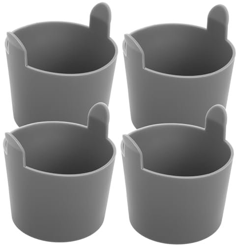 NULYLU Molde de Silicona para Huevos Escalfados 4 Piezas Resistente al Calor y Plegable para Freidora de Aire en Cocina Práctica y Segura