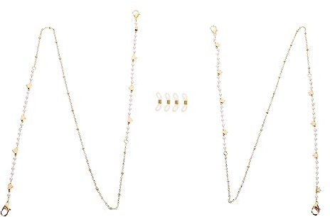 LIFKOME 2stücke Brillenketten Für Damen Outdoor-masken-brillenkette Anti-verlust-masken-lanyard Herzform Robust Und Leicht Wiederverwendbar Zum Tragen Um Hals