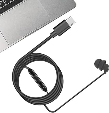 Auricular Individual con micrófono con Cable, Auricular Mono de un Solo Lado Izquierdo Derecho, Llamadas claras, Auriculares de Silicona, Auriculares silenciosos para Hombres, Mujeres