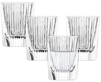 Schott Zwiesel vaso de chupito Fave (juego de 4), moderno vaso de chupito con borde estriado y recortes, vasos de cristal aptos para lavavajillas (art. nº. 124302)
