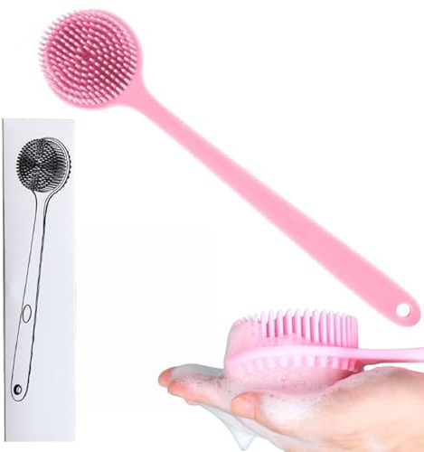 Rückenschrubber für Dusche Badebürste Mit Langem Körperbürste zum Entfernen Duschrückenschrubber Doppelseitige Duschbürste für Duschpeeling für Körper Reinigen