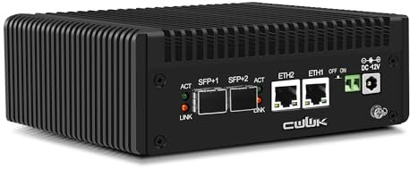 CWWK S8 N150 Mini PC (Upgraded N100) Firewall Appliance, 2x 10GbE SFP+ Mini Computer with 2 x i226-V 2.5GbE LAN, OPNsense Micro PC Barebone DDR5 NO RAM/SSD/OS, USB-C, TF, 2-Display