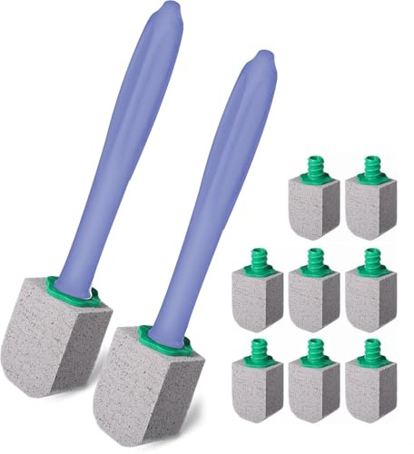 10 Piezas Piedra Pomez Para Limpieza WC, Piedra Limpiadora WC, con 2 Asa Reutilizable, Piedras Pomez Cepillo de limpieza para Baños,Cocinas,Fregaderos y Lavabos