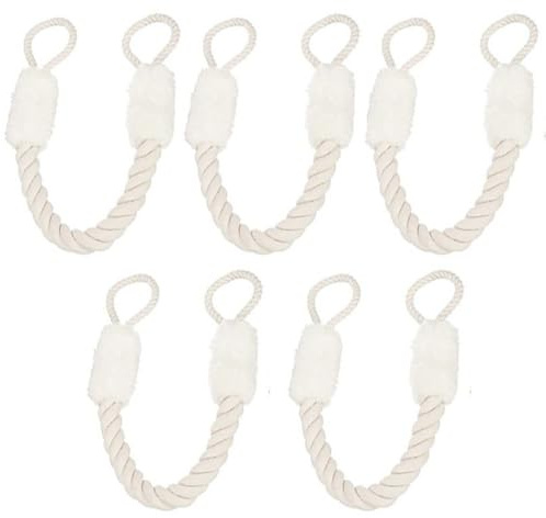 Türkordel Klemmschutz, 5 Stück Türseil Klinke, Türstopper Seile Klemmschutz für Türen Türkordel, Türschnüre Türgriff Schutz 60cm für den Schutz von Fingern und Haustieren,Weiss