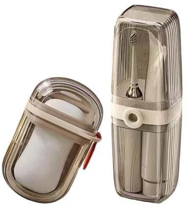 uikios Lot de 2 porte-brosses à dents de voyage et boîte de rangement pour savon, design compact pour le camping, les voyages d'affaires, la salle de bain