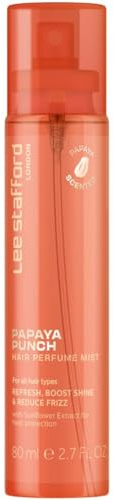 Lee Stafford Hair Perfume Mist | Papaya Punch - Long Lasting Smell, Tropical Fruity Scent for all Hair Types, Reduces Frizz & Humidity, Adds Shine, 80 ml