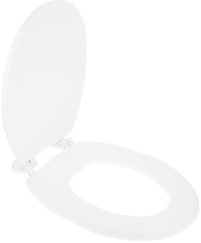 KOMBIUDA Sedile Wc in Schiuma Morbido Bianco Copriwater Morbido e Resistente Cuscinetto Sottosedile Ammortizzato per Uso Domestico Comodo e Duraturo