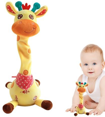 Générique Girafe Musicale,Peluche Girafe Danseuse Et Parlante,Peluche Douce électronique Torsadée - Jouet Dansant Et Torsadé, Doux Et Amusant,Garçons Et Filles