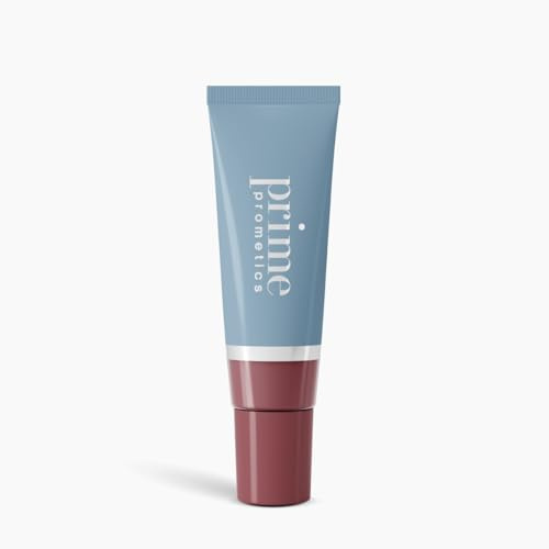 PRIME PROMETICS PrimeLip SPF 35 Lip Oil for Mature Women – UVA & UVB Shield – Intense, Long-Lasting Hydration – Vibrant Color & Non-Sticky, Shiny Gloss (Nude Rose)