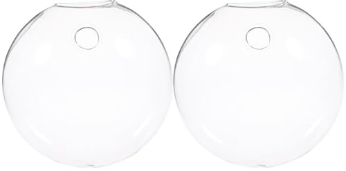 CLISPEED Hydroponic Glass Wall Vase 2Pcs Hanging Terrarium for Indoor Plant Propagation Home Decoration