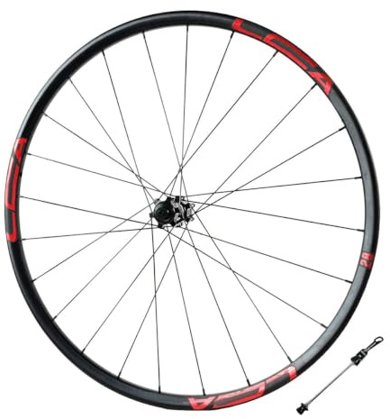 26/27,5/29 Tum MTB Fram- Och Bakhjul Aluminium Fälg 9 * 100/10 * 135 Mm Snabbfrigörande Skivbroms Mountainbike Hjul 24H Nav 7 8 9 10 11 12 Växlad Kassett(Black-Red,26 Front)