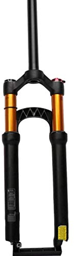 ZTZ Federgabel Mountainbike Vorderradgabel Gasgabel Fahrrad Stoßdämpfer Schulterkontrolle 27,5 32 mm Rohr Gasgabel (Gold, 27.5/29)