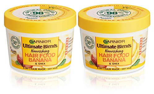 Garnier Ultimate Blends Hair Food Banana 3-in-1 Dry Hair Mask Treatment 390ml Dual Pack