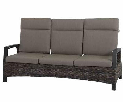Siena Garden Lounge 3er Sofa Corido matt-anthrazit/Charcoal Grey