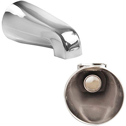 SENTO Silver Universal Heavy Durable Metal Bathroom Tub Spout Without Diverter, Heavy Duty Metal Bathtub Faucet Without Shower Diverter - 4 Inches 1/2 IPS Inside Thread, Polished Chrome