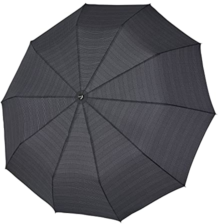 Doppler Faltbarer Regenschirm – Automatisches Öffnen und Schließen – wasserdichter Pongé-Stoff – geeignet für einen Reiserucksack – 10 Faserrippen – Leinwand 99 cm – Glen Checkered