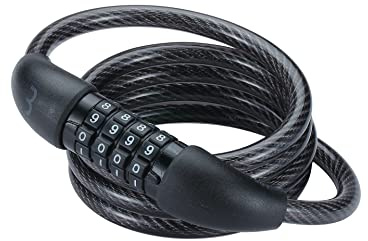 BBB Cycling, QuickCode Combination Cable Bike Lock With Code For Road, Mountain And Urban Bikes, Outdoor Heavy Duty Waterproof, BBL-66, Black