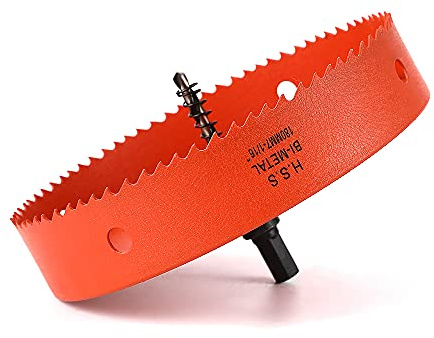 Dribotway Bi-Metall Lochsäge 7-3/32'' 180mm,M42 HSS Schneller Lochschneider,mit 1 Schaft und 1 Bohrer,Für Trockenbaumaterialien, Holz, Kunststoffe und Metalle, Schnitttiefe