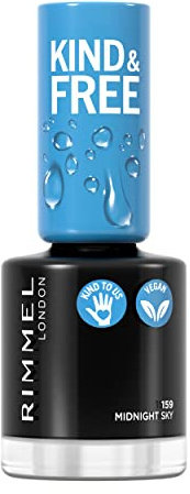 Rimmel London Kind and Free Clean Nail Polish 8ml 159 Midnight Sky
