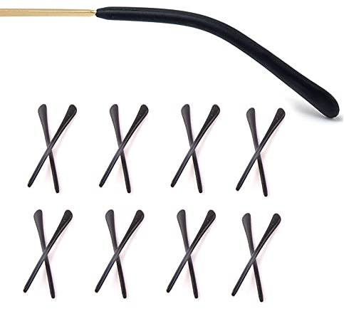 OPUGIT 8 Paar Silikon Antirutsch Überzüge, Rutschfest Sanft Antirutsch Brillenbügel Reparatur