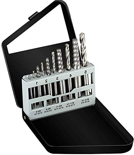 ASDUU 10Pcs Masonry Drill Bit Set 1/16-1/4 Tap White Diamond Twist Drill with Black Iron Box Drill Bit