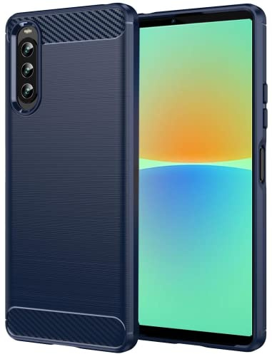 Folmecket Sony Xperia 10 IV Soft TPU Rubber Flexible Cell Phone Case Blue | Sony Xperia 10 IV Phone Case,Resistant Shock Absorption Soft TPU Rubber Protective Cell Cover for Sony Xperia 10 IV 6.0