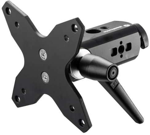 Manfrotto TetherGear VESA Monitorhalterung, TV-Halterung, Beleuchtungsständerbefestigung, bis zu 30kg, 3/8 Gewindebohrung, 16mm Fem., 75x75mm und 100x100mm VESA Kompatibilität, MLTSA1001B
