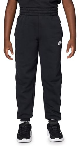 Nike Club FLC Hbr Pantaloni Track, Nero/Bianco, 13-15 Anni Unisex-Bambini