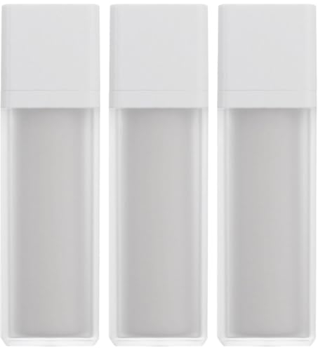 Airless Pump Bottle Airless Pump Bottle 3pcs Matte Refillable Cosmetic Jar Vacuum Foundation Dispenser Square Makeup Container Press Bottles for Cream Lotion Shampoo 50ml