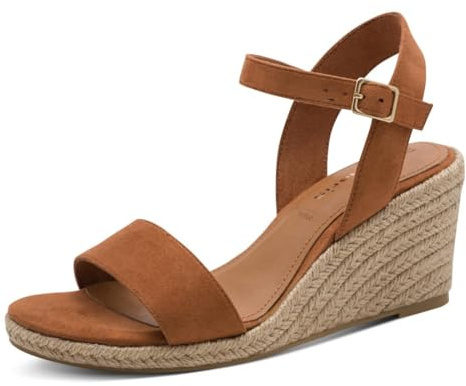 Tamaris Women’s sandal with wedge heel brown 5 UK
