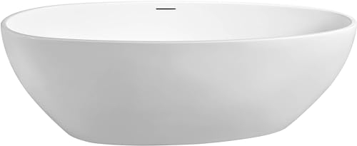 Saqu Spa Design Collection freistehende Badewanne - 180x90 cm - Weiß - Standbadewanne Acryl - Spa, für 2 Personen
